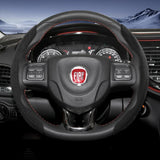 Suede Steering Wheel Cover for Fiat 500 Panda Tipo