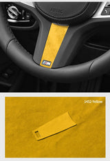 For New BMW Series Fit for G Chassis Steering Wheel Trim Sticker Anti Scratch Made of Alcantara Car Interior Tuning Accessories