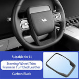 Car Steering Wheel Decorative Frame Sticker Alcantara Steering Protection Sticker for LI Lixiang L7 L8 L9