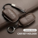 Leather car key case cover for 5 Ford models Car Interior Accessory OEM