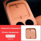 For Xpeng G7 Xiaopeng Wireless Charging Pad - Silicone - Center Console Cup Holder - Protective Pad - Cover - Interior Modifi