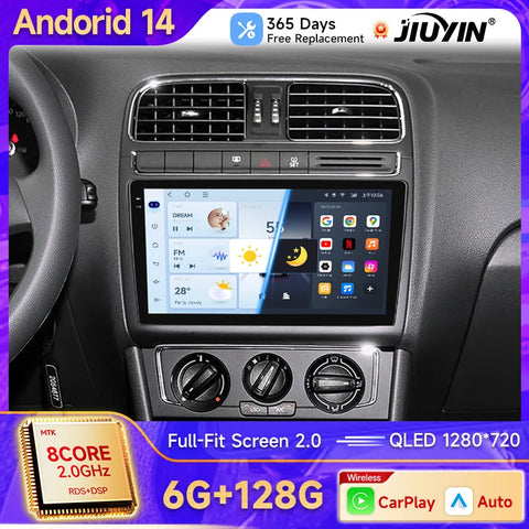 9-Inch Android 8-Core Head Unit for VW Polo 2008-2020 Android Head Unit JIUYIN