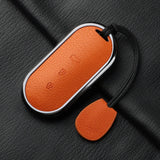 Aluminum Alloy Goatskin Car Key Case Cover For HUAWEI Aito M5 M7 2022 Car Key Case Protect Fob