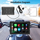 5/7in Waterproof Motorcycle CarPlay GPS Monitor AKAMATE