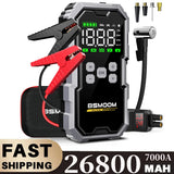 150PSI Air Pump Car Battery Emergency Boosters 7000A/1500A PEAK Car Jump Starter Power Bank Portable Starting Device Car Star