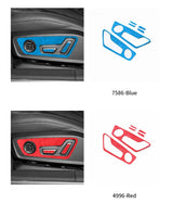 Car Seat Control Button Panel Trim Stickers Anti Scratch Carbon Fiber Interior Accessory For Audi C8 A6 A7 S6 S7 A6L (2019-2025)