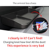 Smabee Car Dashboard Tray for VW ID.4 ID4 Center Console Display Storage Box Hidden Tray Behind Screen Accessories Organizer