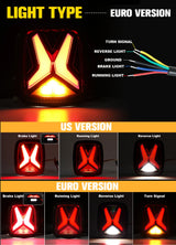 Led Tail Lights Rear Brake Light for Jeep Wrangler TJ Car Accessories YJ CJ Waterproof Led 12v Drl Reverse Tail Lamp Led Ligh