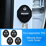 For Leapmotor B10 B01 C10 C01 C11 C16 T03 Car Silicone Door Lock Cover Anti Vibration Buffer Pad PROTECTIVE ACCESSORIES