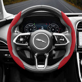 Segmented Suede Steering Wheel Cover for Jaguar XF XE