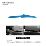 For BMW Two-gate G42 3er I3 G20 G28 4er I4 G23 Center Console Dashboard Trim Sticker Car Interior Accessories Made of Alcantara