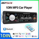 1 Din Bluetooth Car Radio MP3 Player with Remote Control Car Interior Accessory AKAMATE