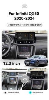 12.3 Inch Android 14 Head Unit for Infiniti QX50 2020–2024 Android Head Unit Aotsr