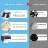 Ergonomic Car Side Sleep Pillow, Durable PVC Leather Memory Foam Headrest Pillow, All-Season Comfort Pillow for Travel Nappin