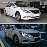 LED Projector Headlights for Hyundai Sonata 2011-2014 LED Ambient Light Vland