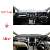 Custom Fit Dashboard Cover Mat for Toyota Alphard Vellfire 2008 Dashboard Mat CATUSIKI
