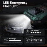 12V All-in-One Car Emergency Tool: Jump Starter, 150PSI Air Compressor, Portable Power Bank &amp; LED Light, Ideal for 6.0L G