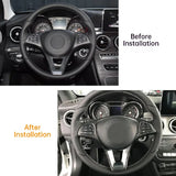 For Mercedes Benz Class A B C E GLE CLA GLC GLA GLS Steering Wheel Trim Strip Decorative Frame Interior Modification Interior