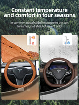 Ultra-Thin Leather Steering Cover for Tesla 2024 Car Interior Accessory Hocasen