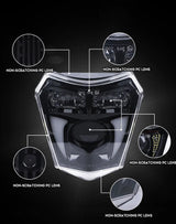 Newest Motorcycle Supermoto Motorcycle Headlamp Headlights For KTM EXC EXCF SXF SX XC XCW XC Dual sport motorcycles dirt bike
