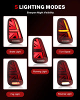 Union Jack Tail Lights For Mini Cooper 2001-2007 Car Interior Accessory iJDM