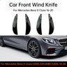 For Mercedes Benz E Class E300L E43 AMG E200L 16-20 Car Front Wind Knife Sticker Optimized Airflow Exterior Accessories