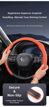 Suede Snap-On Steering Wheel Cover for Honda Civic Car Interior Accessory Hocasen