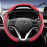 Split Snap-On Suede Steering Wheel Cover for Hyundai