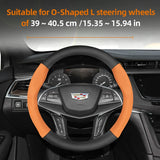 Matte Carbon Fiber Steering Wheel Cover for Cadillac