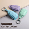 Leather Car Key Case Cover For DFSK DongFeng 580 F507 Aeolus AX7 GS PU Car Remote Key Bag Case Shell Protecter Keychain Holder