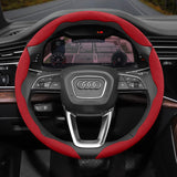 Audi Anti-Slip Suede Steering Wheel Cover Set