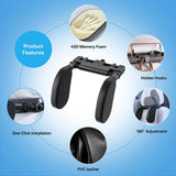 Ergonomic Car Side Sleep Pillow, Durable PVC Leather Memory Foam Headrest Pillow, All-Season Comfort Pillow for Travel Nappin