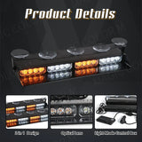 32 LED Emergency Strobe Light Bar Universal Windshield Car Interior Accessory MAGIC COLORM