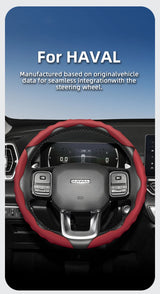 Wave Steering Wheel Cover Red for Haval H9 2025 Car Interior Accessory Hocasen