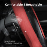 Perforated Leather Steering Wheel Cover for Hyundai Tucson Car Interior Accessory Hocasen