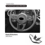 For Kia K3 Forte Cerato (2019-2021) Steering Wheel Cover + Gear Shift Boot Interior Tuning Accessory Set