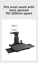 Expandable Car Backseat Desk for Laptop & Dining, with Non-Slip Pad & Device Holder, Adjustable, Foldable