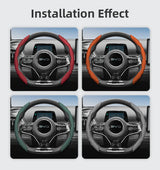 BYD Breathable Sports Wavy Leather Steering Wheel Cover