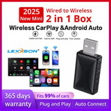Wireless CarPlay and Android Auto Adapter for Universal Vehicles CarPlay Adapter LEXXSON