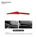 For BMW Two-gate G42 3er I3 G20 G28 4er I4 G23 Center Console Dashboard Trim Sticker Car Interior Accessories Made of Alcantara