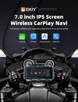 7" Android Head Unit TPMS GPS for Universal Motorcycle Android Head Unit EKIY