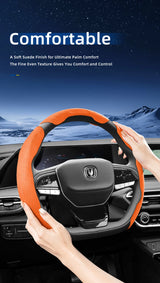 Sports Suede Steering Wheel Cover for Changan Models