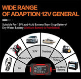 12V Car Battery Charger with Pulse Repair for Motorcycle 2018-2023