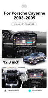 12.3-inch Android Head Unit for Porsche Cayenne 2003–2009 Android Head Unit Aotsr