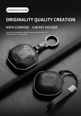 Leather Car Key Case Cover Shell For Chery Jetour Genesis X90 X70 X95 Traveller T2 Dashing X-1 Plus DTC IDM Protection Keycha