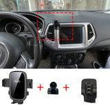 Smart Wireless Charging Phone Holder for Jeep Compass 2017–2020