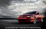 LED Headlights with Dual Beam Projector for Lancer Evo X Car Interior Accessory Vland
