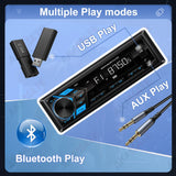 1Din Bluetooth Car Radio MP3 Player Dual Mic USB