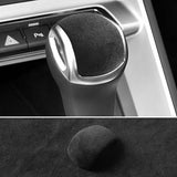 For Audi Q3 Q2 A1 Sport Gear Shift Knob Boot Decorative Trim Sticker Car Premium Interior Tuning Accessories Made of Alcantar
