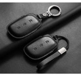 Car Key Case Cover Shell For Lynk & Co Z10 Z20 900 Max Pro Ultra Genuine Leather Remote Key Bag Cover Protector Keychain Holder